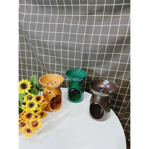 Bếp đốt bồ kết, thảo mộc Bát Tràng, tặng nến cho khách dùng thử - BT064