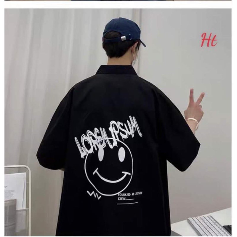 Áo sơ mi Mặt cười Losh ngắn tay H2Q877