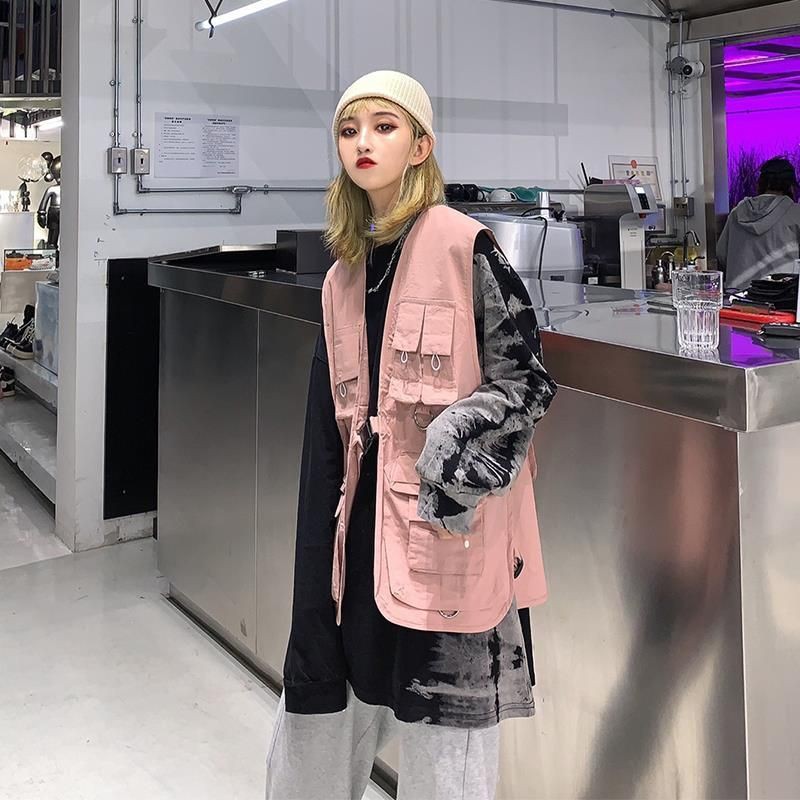 Áo khoác gile kaki unisex