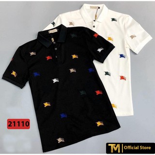  Áo thun Polo nam Burberry in họa tiết vải Cotton co giãn siêu thoáng mát và mềm mịn - TMSTORE 