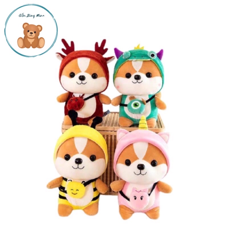 Gấu Bông Chó Shiba Cosplay Mềm Mịn Gấu Bông Mina