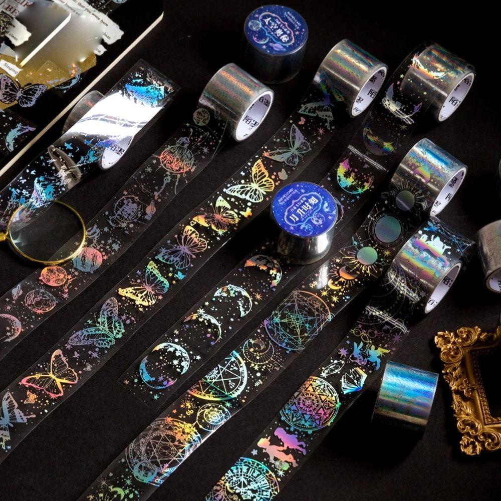 Cuộn Băng Keo PET Màu Đen DIY Trang Trí Sổ Tay