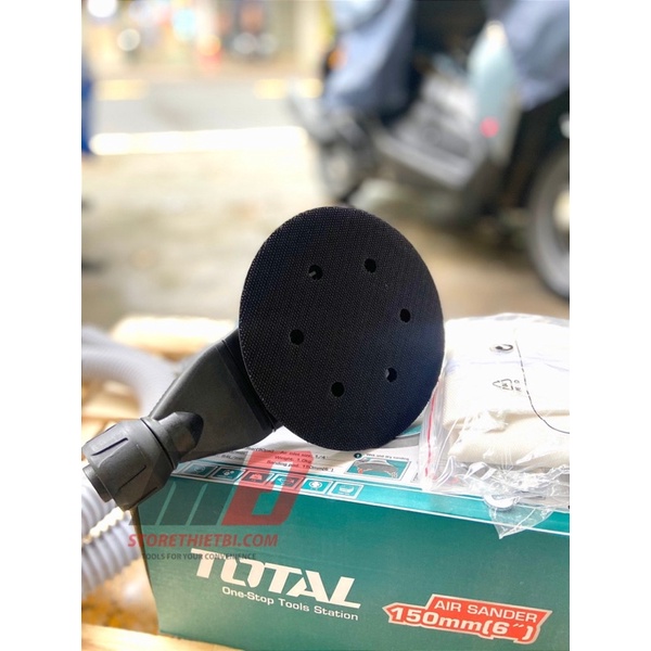 TAT91512 Máy chà nhám hơi khí nén Total 150mm (Có ống hút bụi)