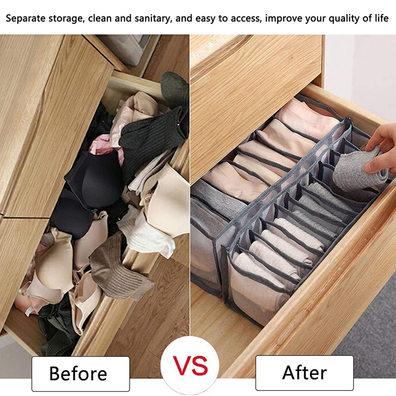 Set 6 Hộp Đựng Đồ Lót Nhiều Ngăn Tiện Lợi
