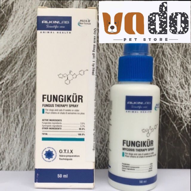 Fungikur chính hãng - Sản phẩm dành cho chó mèo bị nấm da