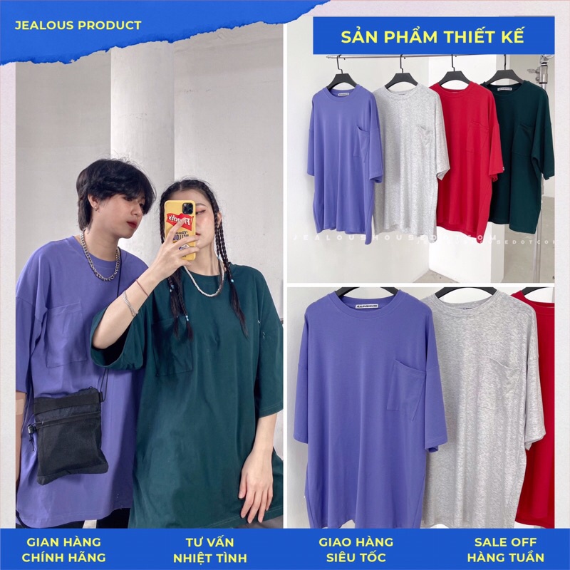 Áo thun unisex, áo phông đôi logo crom basic ss01 Jealous Product 5749