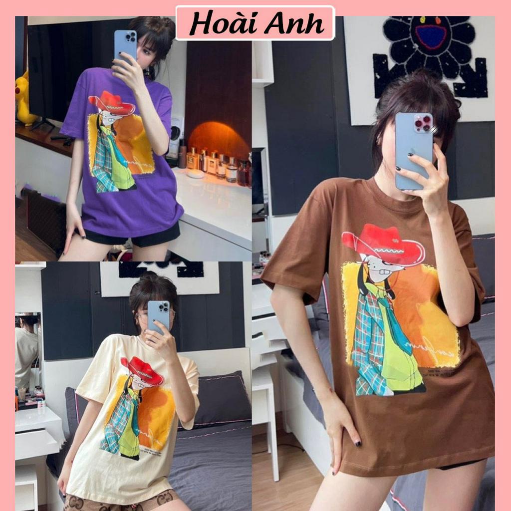 Áo Phông Mũ Ngắn Tay Cổ Tròn Áo Thun Nữ Freesize