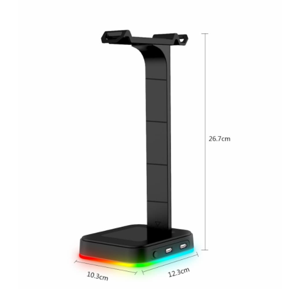 GIÁ TREO TAI NGHE RGBD9 LED RGB KIÊM USB HUB CỰC CHẮC CHẮN