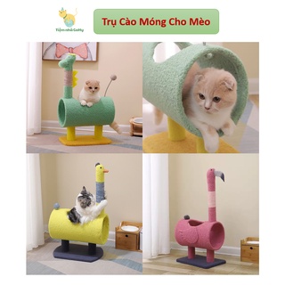 Trụ- cây cào móng kèm đường hầm hoạt hình siêu xinh- catree cho mèo