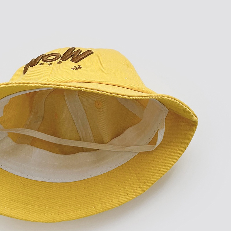 Mũ Tai Bèo Mỏng Thêu Chữ WOW Thời Trang Mùa Hè Cho Bé