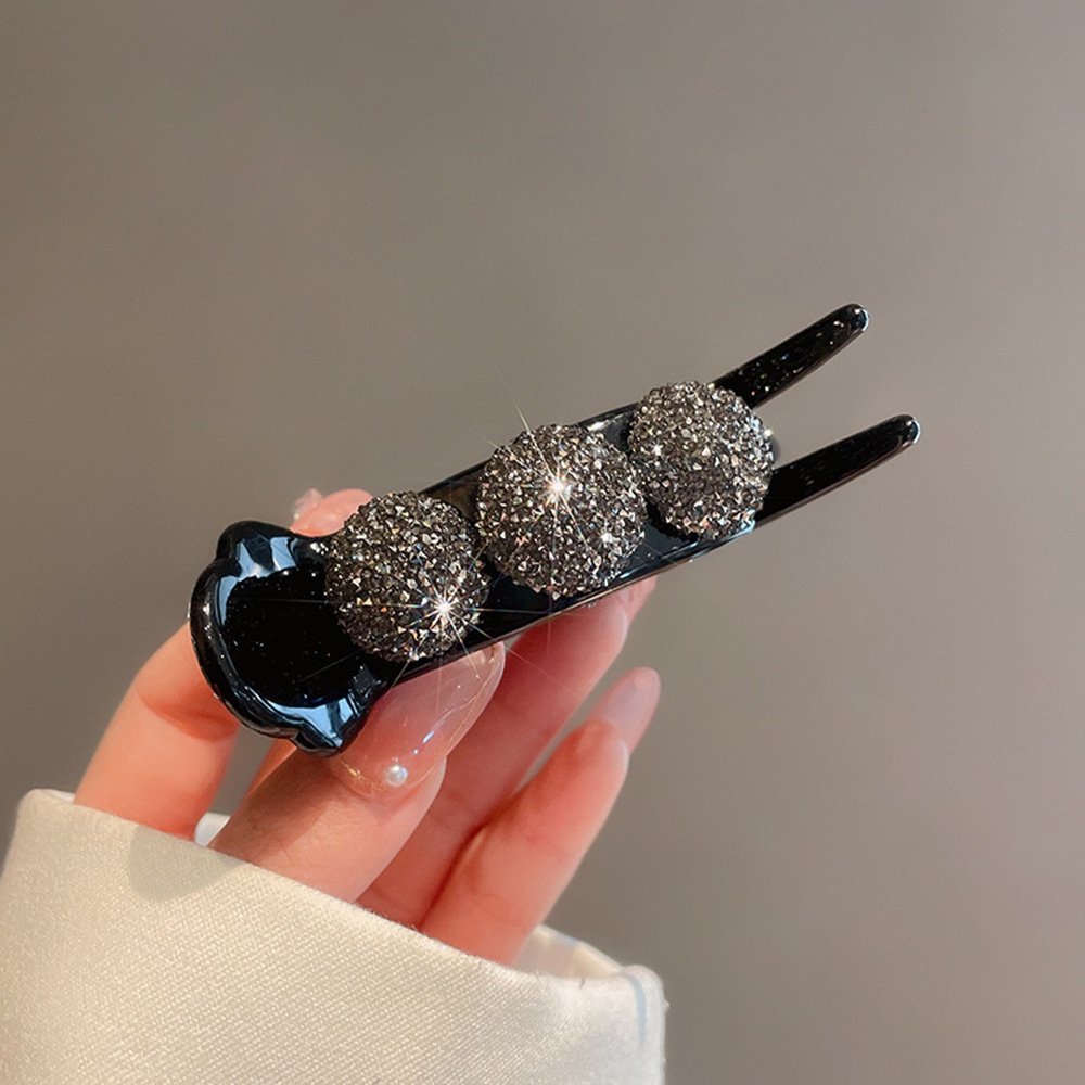 Kẹp Tóc Đính Đá Lấp Lánh Phong Cách Hàn Quốc Sang Trọng Cho Nữ