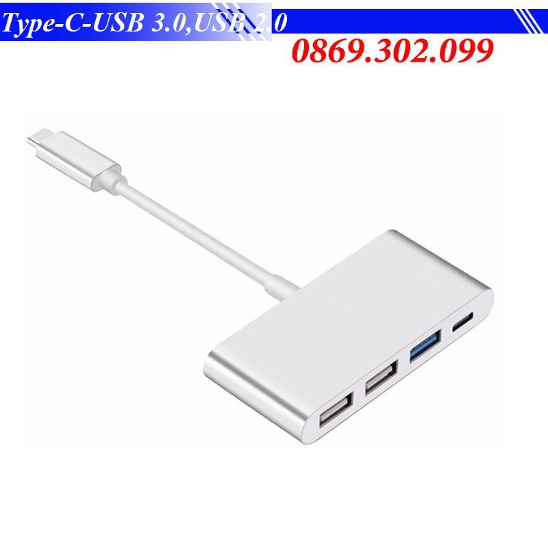 Cáp chuyển đổi USB Type-C ra USB Type-C + USB 3.0 + USB 2.0