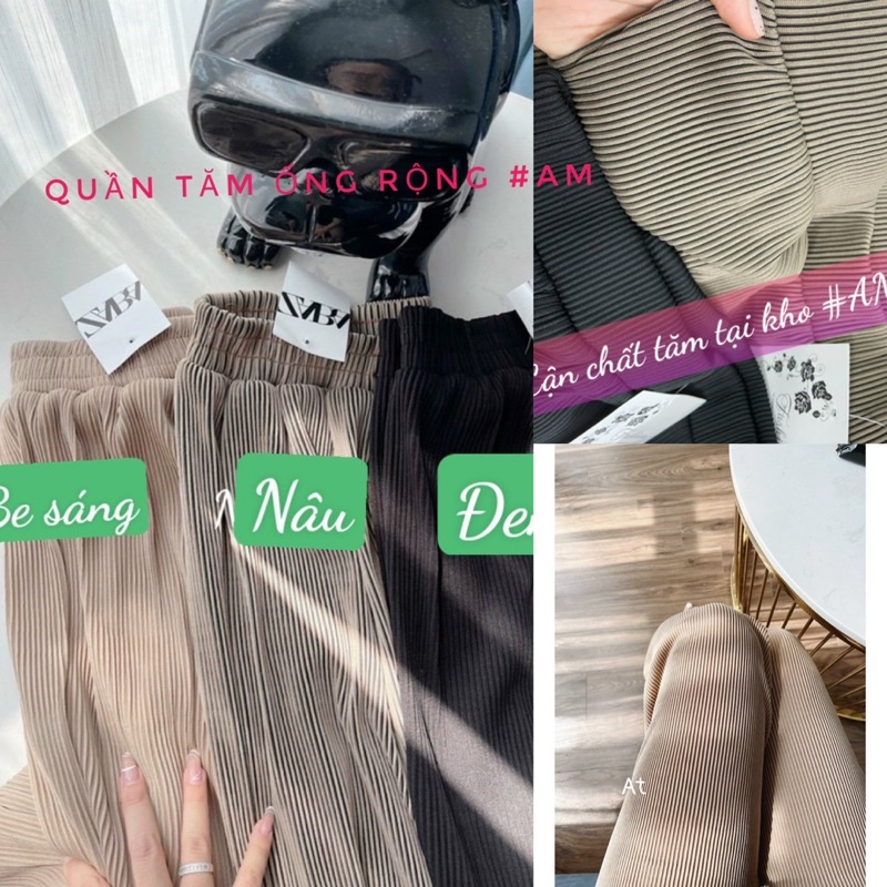 60-90KG A M BIGSIZE Quần xuông tăm to ống rộng cho nàng chubby