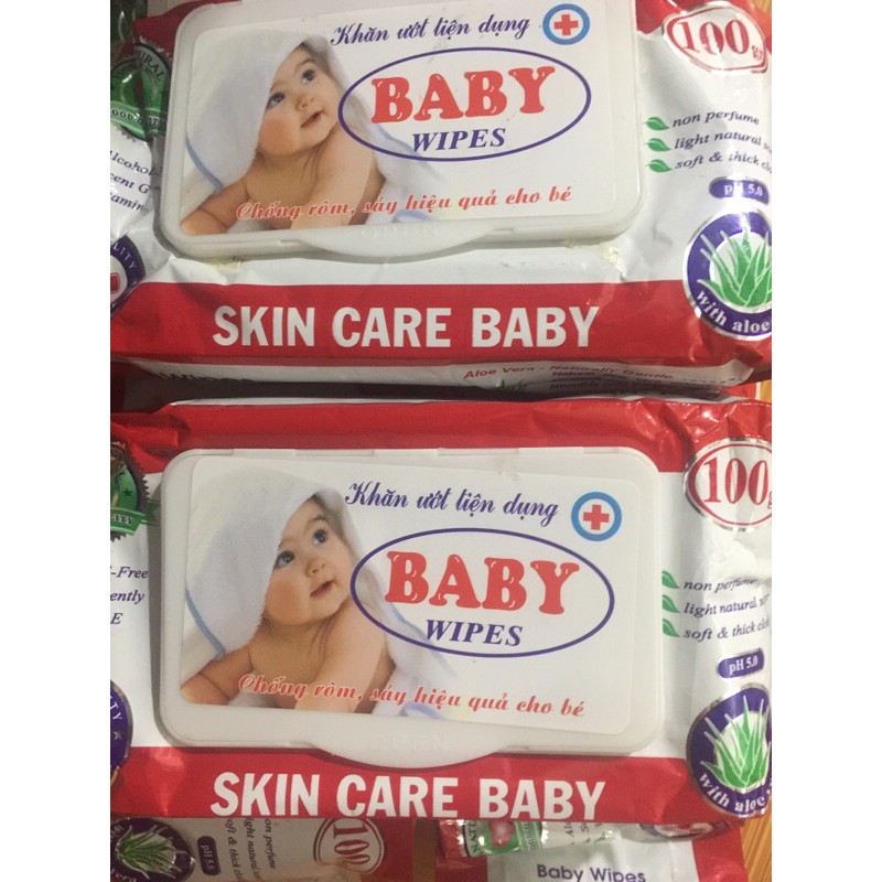 Khăn ướt Baby Wipes gói 100gr an toàn cho bé