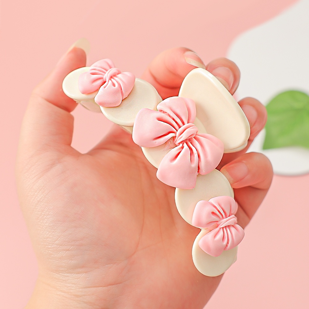 Kẹp Tóc Hình Nơ/Gấu Hồng Ngọt Ngào Thanh Lịch Cho Nữ