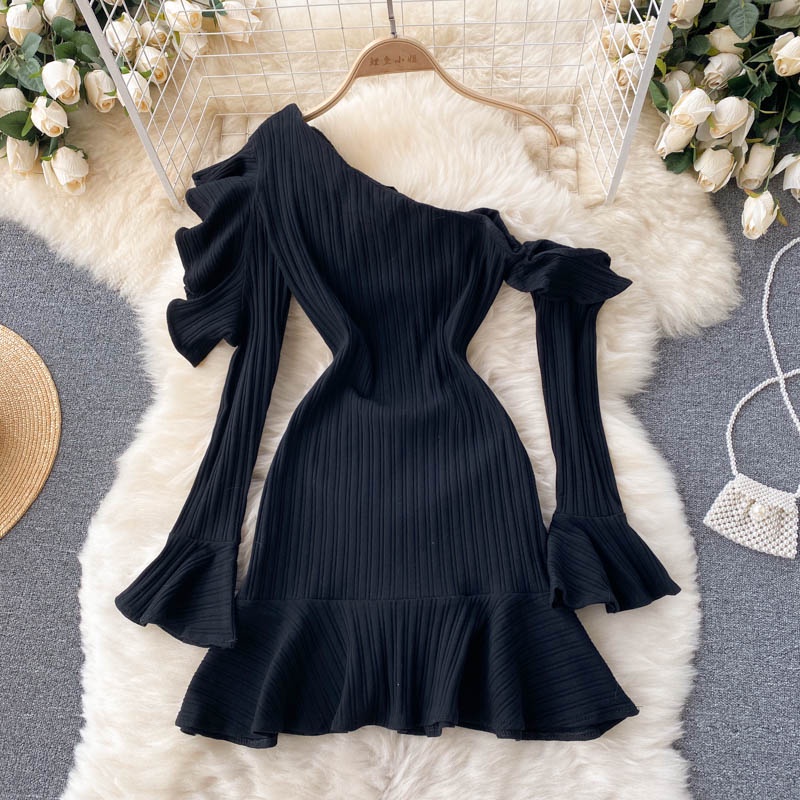Đầm lệch vai đuôi cá sexy, váy xòe tiểu thư sang chảnh Đ780