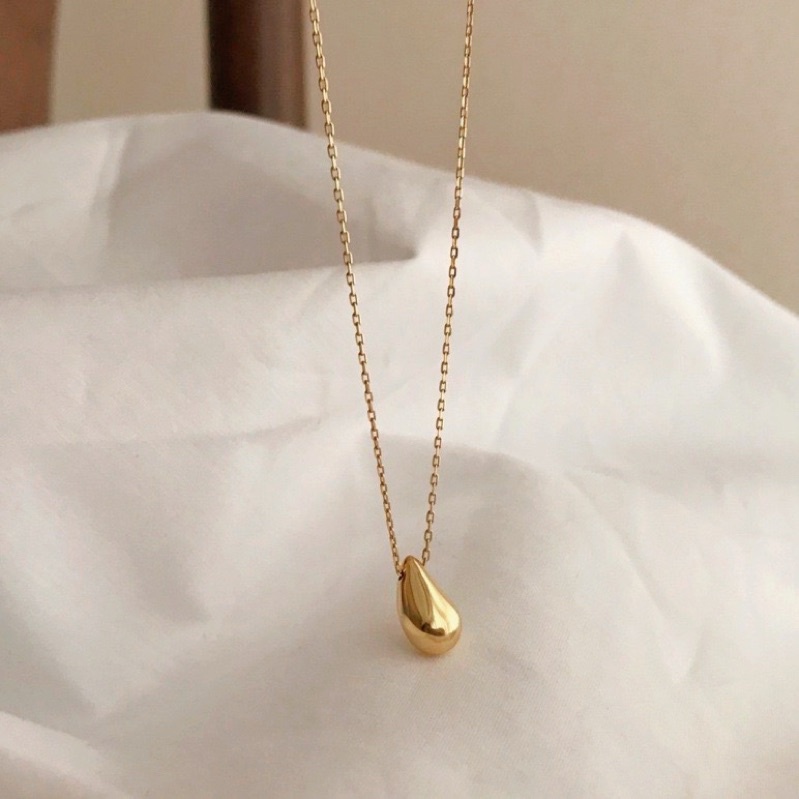 Vòng cổ bạc 925 SUMMERY mặt giọt nước dây chuyền S925 mạ vàng