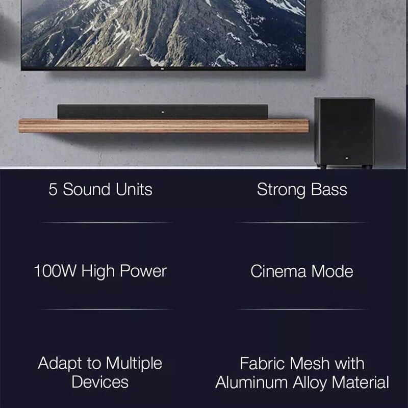 Sounbar 2.1 xiaomi MDZ-35-DA,-Dàn Loa 2.1 Xiaomi TV Speaker Theater Edition 100W 6.5inch Subwoofer