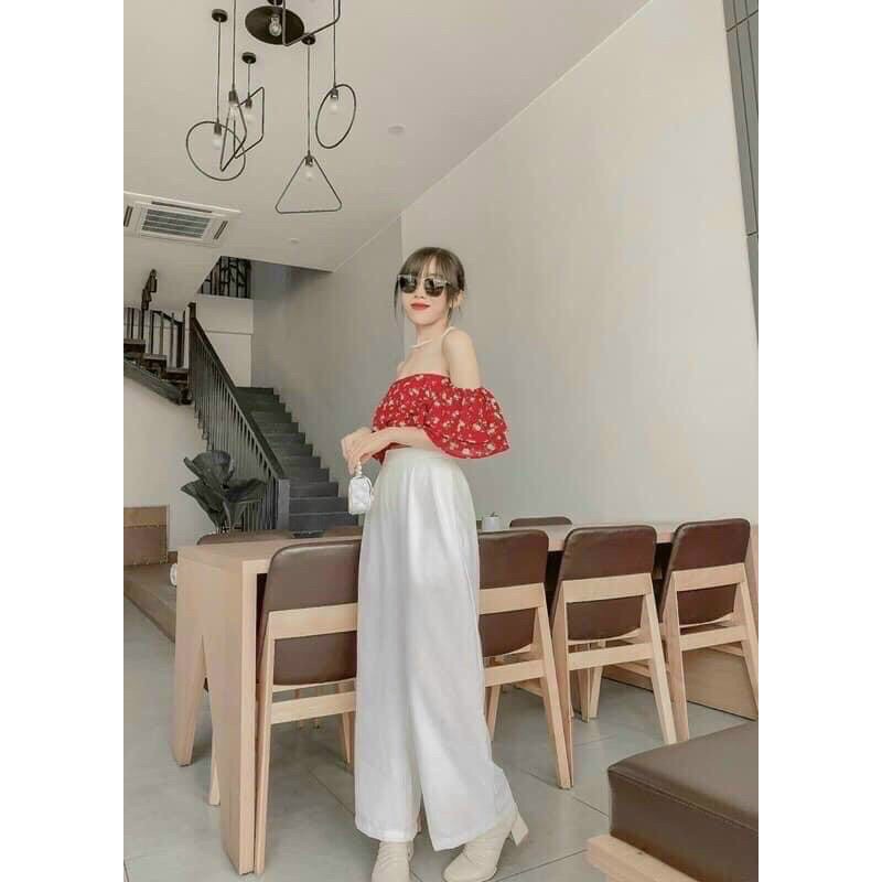 Quần Ống Suông Màu Trắng Quốc Dân Dễ Mix Đồ