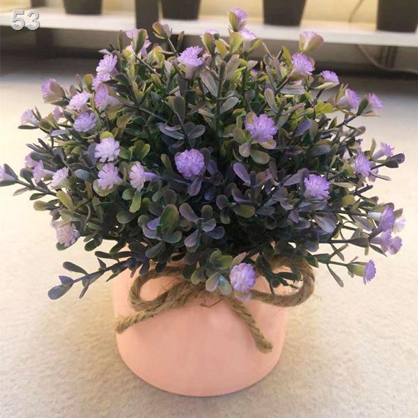 Hoa mô phỏng giả trang trí nhà cây cảnh Bắc Âu phòng khách máy tính để bàn sáng tạo gypsophila chậu nhỏ khôA