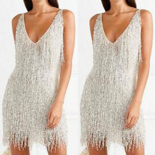 Womens Sleeveless Sequin Mini Dresses Ladies Bodycon Sexy Clubwear Party