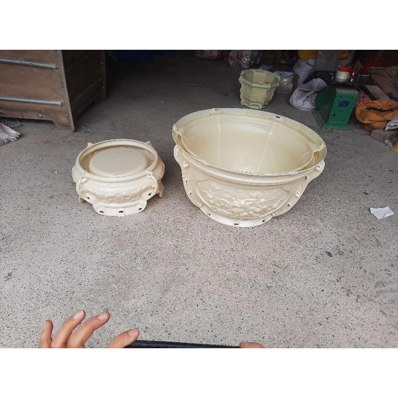 Khuôn Chậu tròn 60 abs hoa văn tùng cúc mai