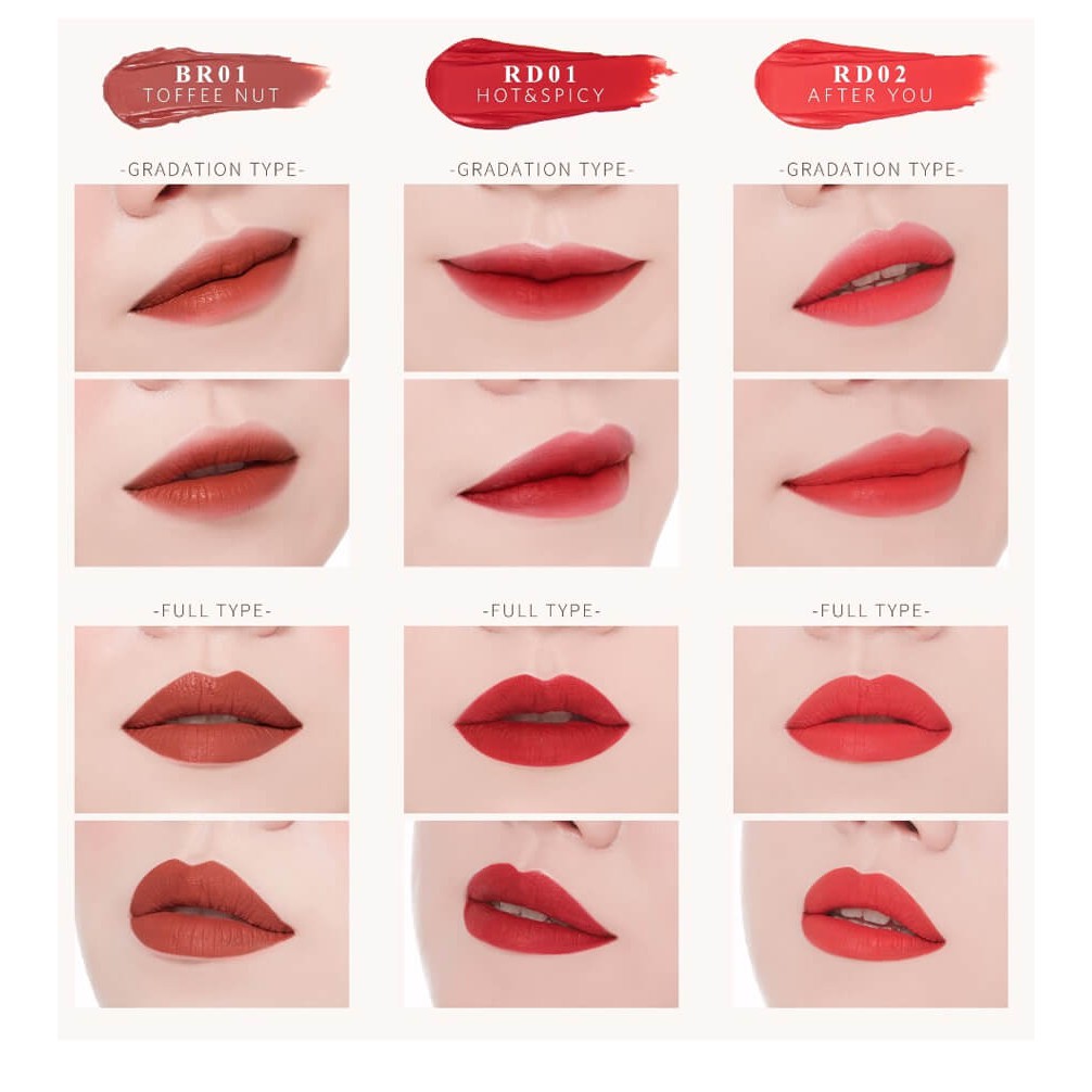 Son thỏi lì mềm môi  A'pieu Wild Matt Lip Stick | Màu RD02, RD03, OR02