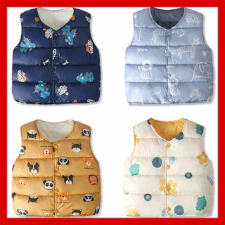 [ hot sale ] Áo khoác ghi lê không tay giữ ấm cho bé trai/ bé gái 0-5 tuổi