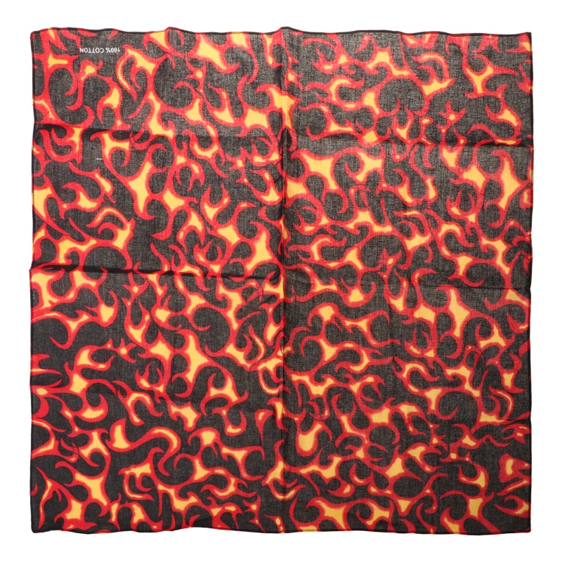 Khăn Choàng Cổ Bandana Hình Vuông In Họa Tiết Ngọn Lửa Đa Năng Phong Cách Hip Hop