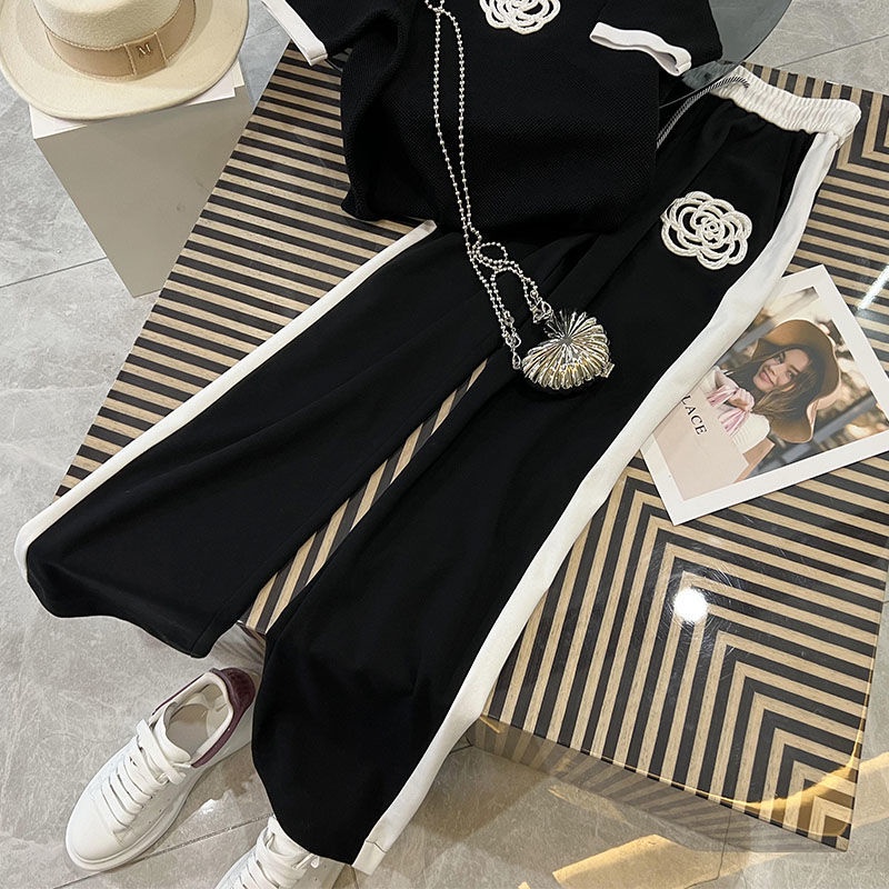 Bộ Áo Thun + Quần Dài Thời Trang Mùa Hè Dành Cho Nữ 2023