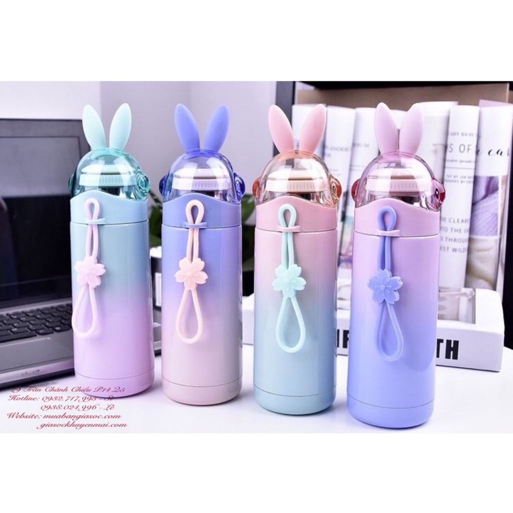 BÌNH GIỮ NHIỆT TAI THỎ 350ML