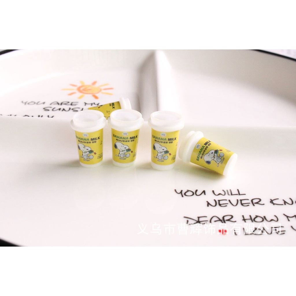 Charm (C169) slime/ Dụng Cụ Charm Trang Trí [Ko Keo &amp; Nút] Hình Ly Nước Snoopy (1.5 cm x 2.2 cm)