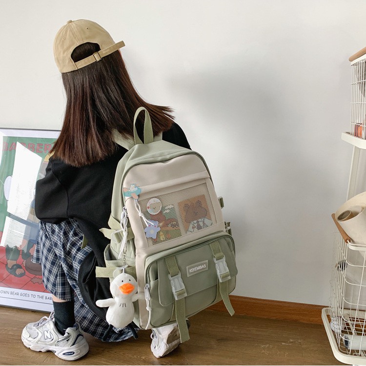 Balo Đi Học Nữ Cao Cấp Ulzzang Kekemi Bag Thời Trang 4 Màu