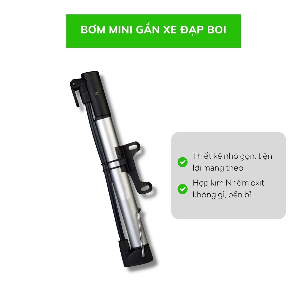 Bơm mini gắn xe đạp BOI