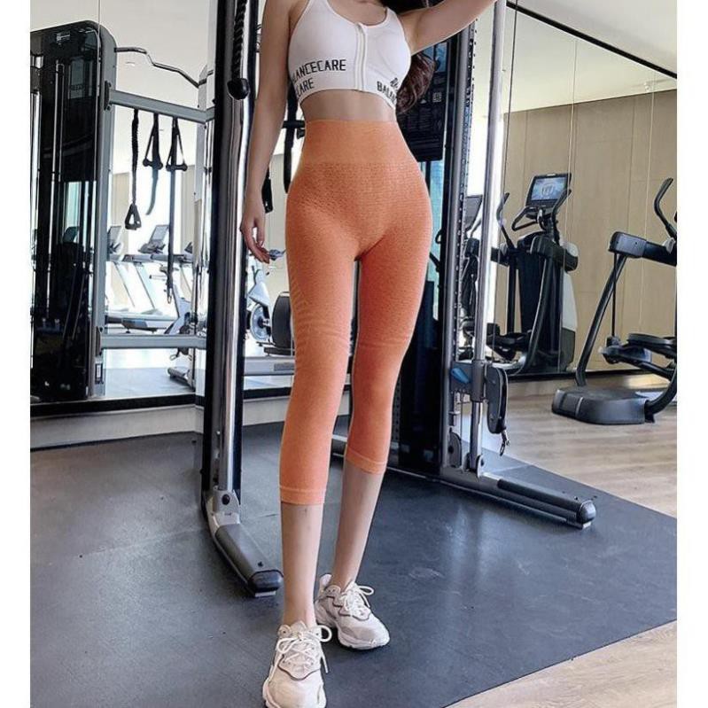 [EMMA] Quần Tập Gym Nữ [LEGGING] Lửng Vảy Cá Cạp Cao Mẫu Mới [ĐỒ TẬP]