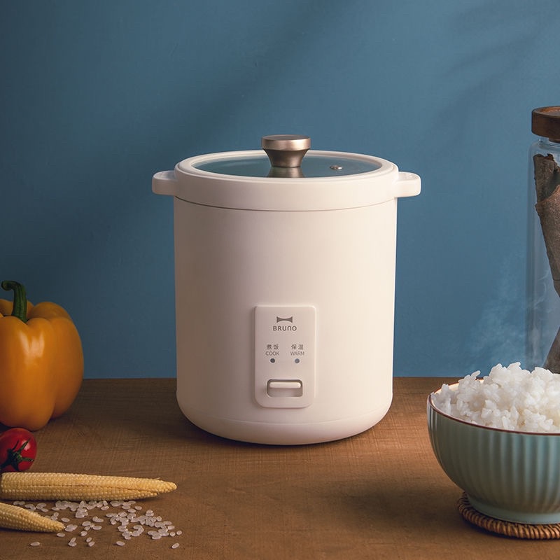 Nồi Cơm Điện Mini Bruno BZK-D01 Dung Tích 1,2L Lòng Nồi Dày Dặn Chống Dính Tốt - Hàng Nhập Khẩu Chính Hãng