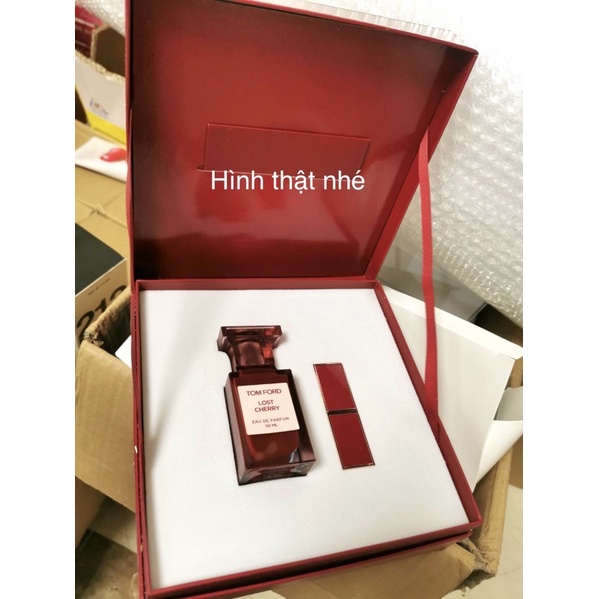 Set Nước hoa và Son Tom Ford Lost Cherry