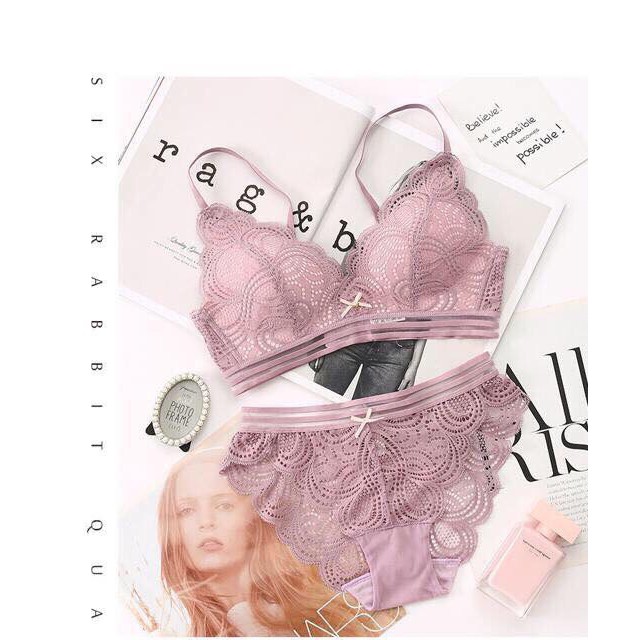 [free ship 50k] Bộ đồ lót ren sexy, quyến rũ không gọng, đệm mỏng (Có 3 màu) AL011 | BigBuy360 - bigbuy360.vn
