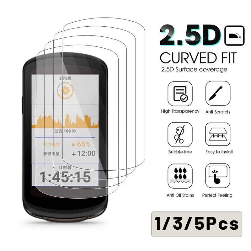 1 Kính Cường Lực Cao Cấp 9H 2.5D Chống Trầy Cho Đồng Hồ Garmin Edge Explore 2
