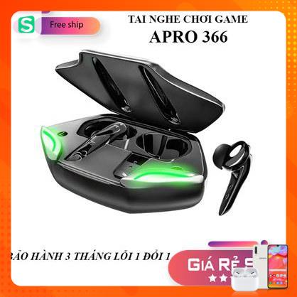 Tai nghe không dây Gaming Apro366 5.0 TWS, Bass mạnh mẽ, độ trễ cực thấp khi chơi game