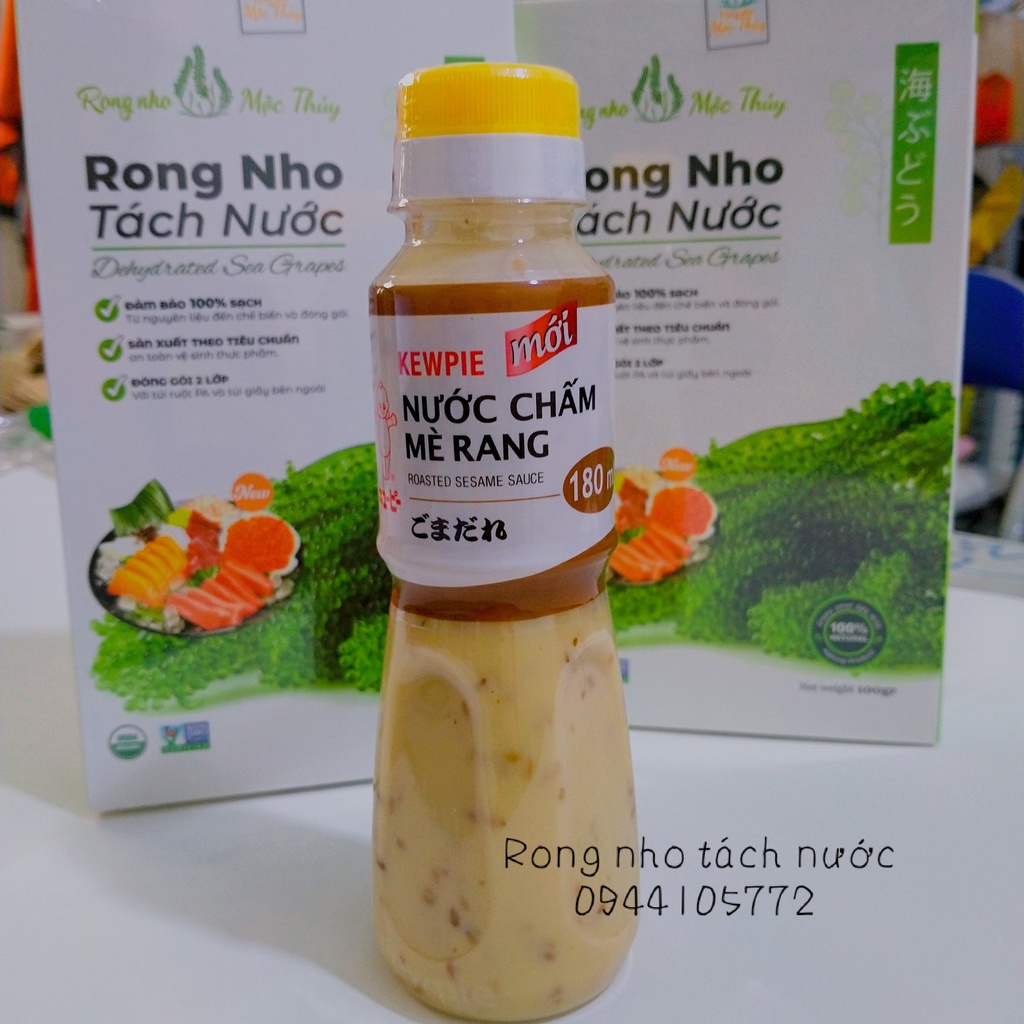 Nước sốt mè rang Kewpie 15ml /180ml hương vị đậm đà thơm ngon ăn kèm salad, rong nho ngon bà cháy