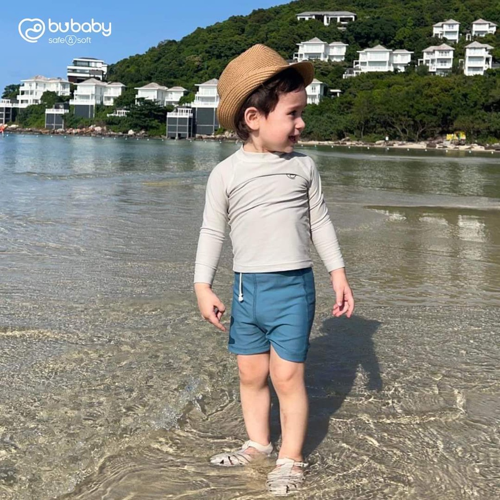 Đồ bơi dài tay quần đùi  Bu baby cho bé trai và bé gái size 6m - 4Y