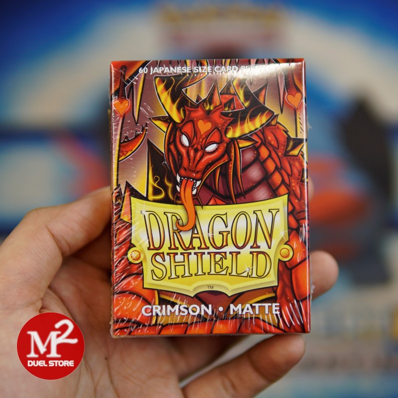 Bọc bài Yugioh Dragon Shield - Japanese size - Matte Crimson - Đỏ đậm - 60 cái - Nhập khẩu từ Mỹ