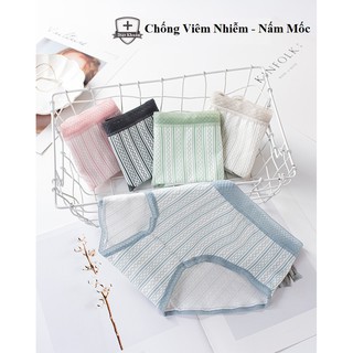 Quần Lót Nữ [Có size] Chất liệu Cotton Kẻ Caro Cạp Ren 045 (40-64kg) | BigBuy360 - bigbuy360.vn