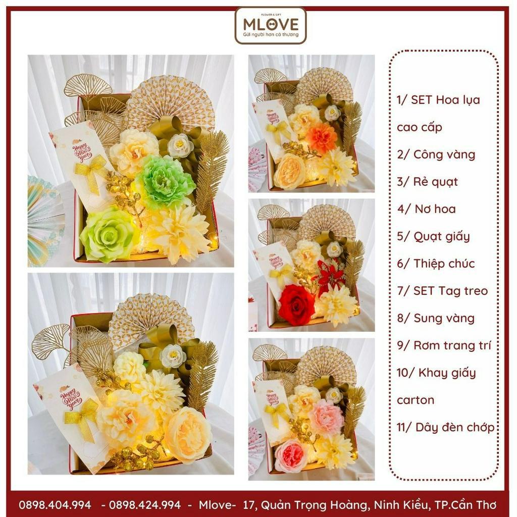(giảm giá) set trang trí quà Tết trọn gói- Phụ kiện trang trí tháp bánh tháp bia rất nhiều món có sẵn đủ màu sắc