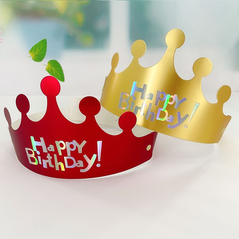 (Spot) Mũ Sinh Nhật Có Thể Gấp Lại Được Gói Riêng Biệt Mũ Sinh Nhật Chất Lượng Cao Cho Trẻ Em Người Lớn