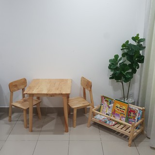 BÀN GỖ VUÔNG GHẾ 60x60