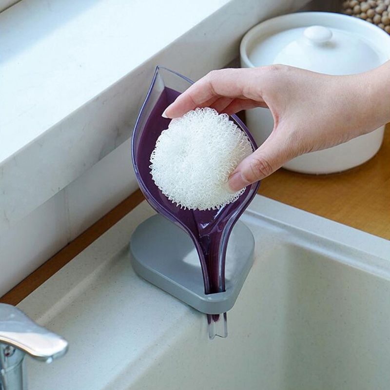 Giá Đỡ Xà Phòng Hình Chiếc Lá Có Giác Hút Chống Trượt Cho Phòng Tắm