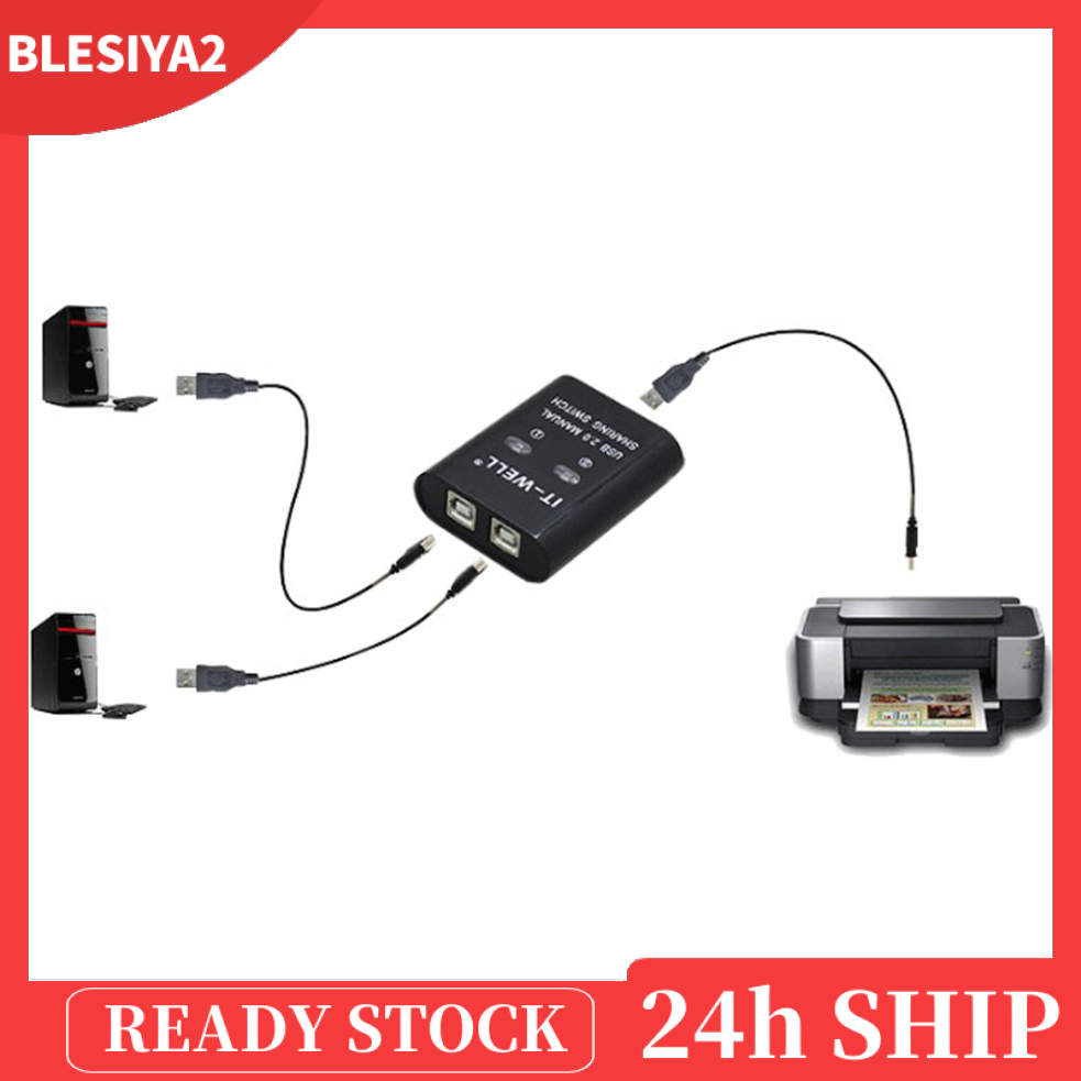 (Hàng Mới Về) Bộ Chuyển Đổi Usb 2 Cổng Kvm Cho Máy In / Máy Scan / Máy Scan | BigBuy360 - bigbuy360.vn