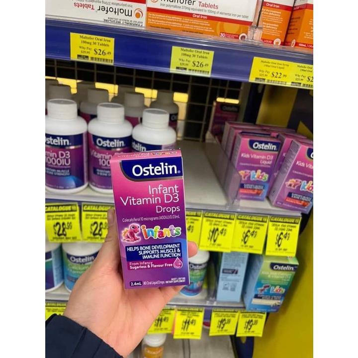 Vitamin d3 Ostelin của Úc cho trẻ sơ sinh và trẻ từ 6 tháng